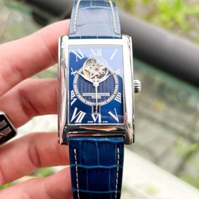 FREDERIQUE CONSTANT TANK OPEN HEART DATE BLUE FC-315NS4C26