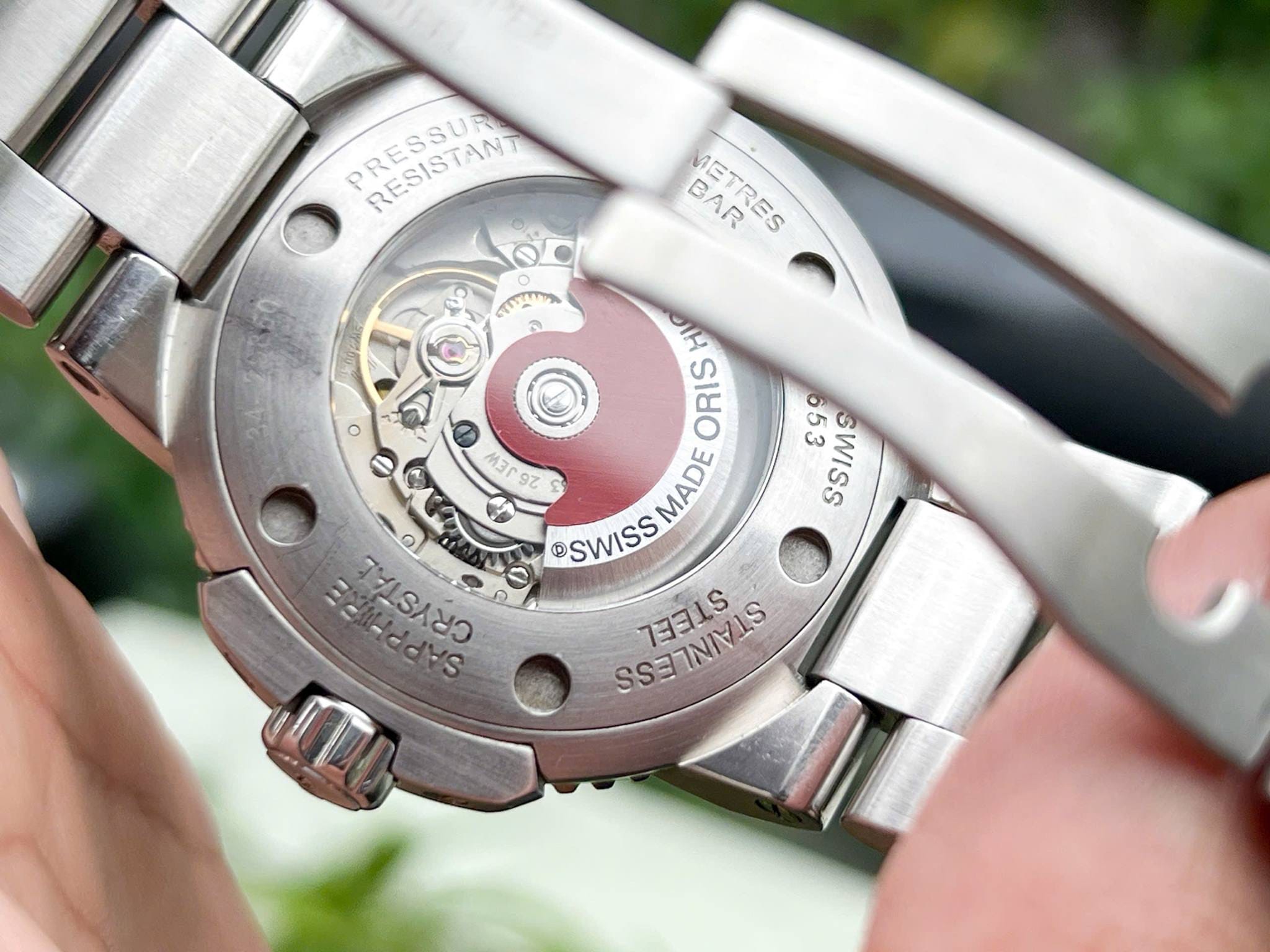 ORIS AQUIS DATE 01 733 7653 4155-07 8 26 01PEB